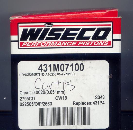 Wiseco Piston Clearance Chart